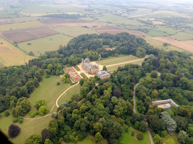 Stately home from a helicopter
