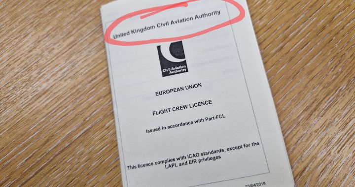 UK issued EASA licence